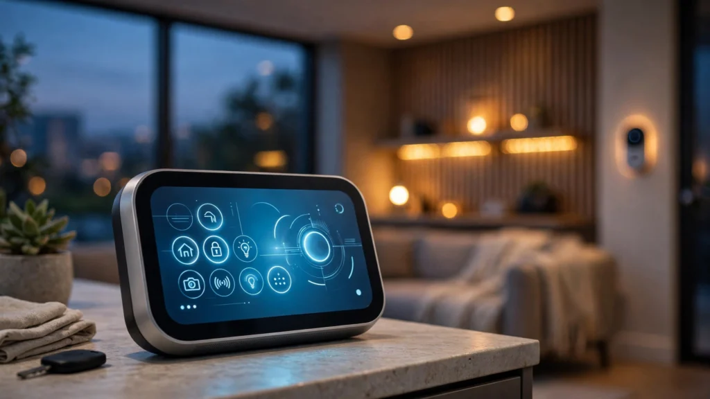Apple HomeView hub nhà thông minh trong phòng khách